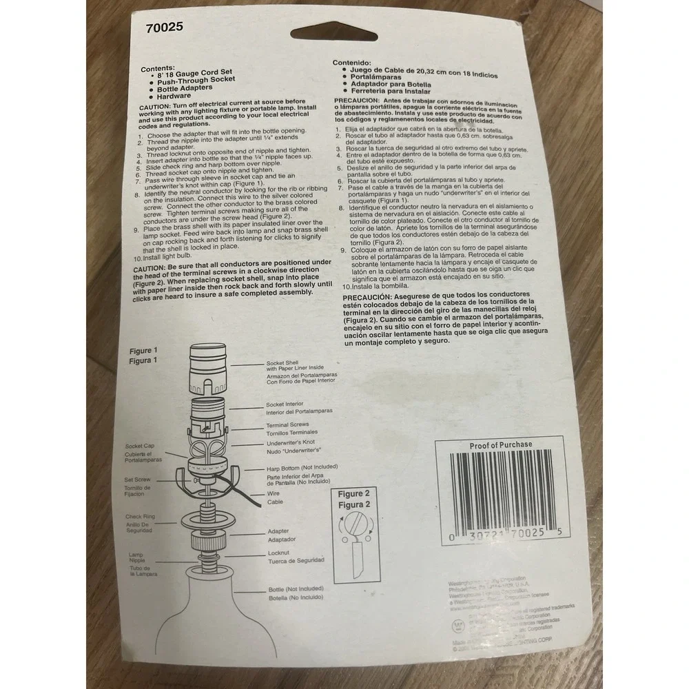 New In Box Westinghouse Make‎ A Lamp Kit Bottle Adapter Kit